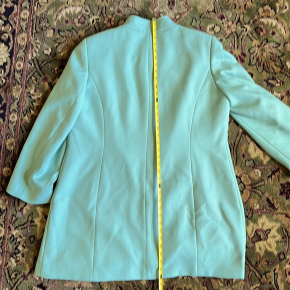 Tahari Arthur S. Levine light teal/green dress Coat/Blazer/Jacket. - Picture 4 of 10